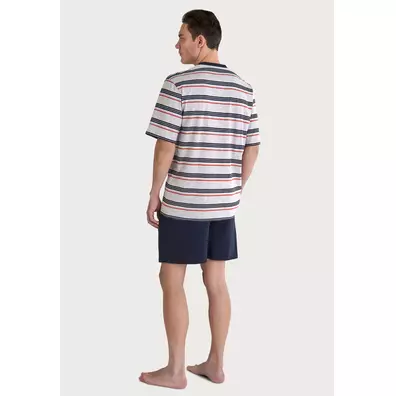 Pijama hombre algodón corto  EL Búho NOCTURNO Gris