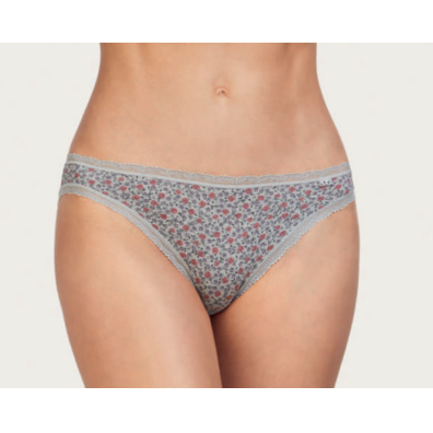 Bikini mujer algodón estampado AVET Azul