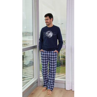 Pijama hombre algodón luna PIJAMAS CUE Marino