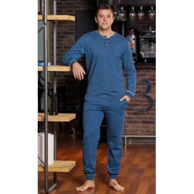 Pijama hombre algodón tapeta puño PIJAMAS CUE Verde