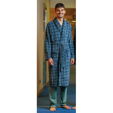 Bata hombre cruzar PIJAMAS CUE Azul/Verde