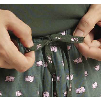 Pijama hombre corto algodón cerdito PIJAMAS CUE Verde trébol