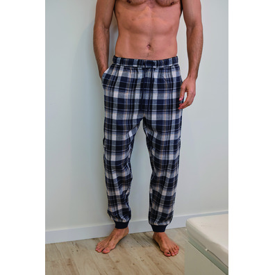 Pantalón pijama hombre viella puño Mushler Azul/marrón