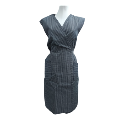 Mandilón mujer sisa atar bolsillos. Cuadros. GASPAR Alivio