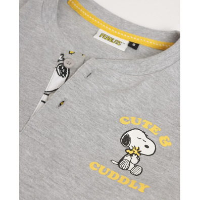 Pijama niño algodón tapeta puño Aznar Innova Gris