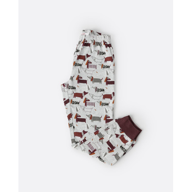 Pijama niño algodón puño perro Aznar Innova Marrón