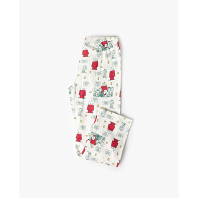 Pijama niña algodón Snoopy Aznar Innova Crema