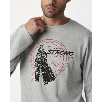 Pijama hombre algodón STAR WARS Aznar Innova Gris oscuro
