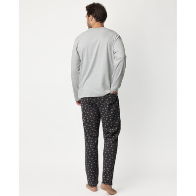 Pijama hombre algodón STAR WARS Aznar Innova Gris oscuro