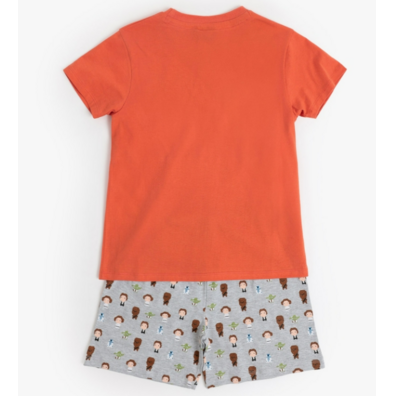 Pijama niño corto algodón star wars Aznar Innova Naranja