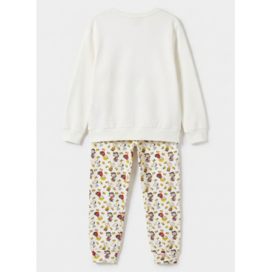 Pijama niña algodón snoopy Aznar Innova Crema