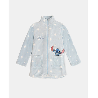 Bata niña cremallera Stitch Aznar Innova Celeste