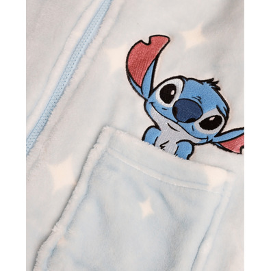 Bata niña cremallera Stitch Aznar Innova Celeste