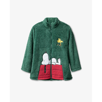 Bata niña cremallera corta snoopy Aznar Innova Verde