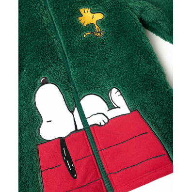 Bata niña cremallera corta snoopy Aznar Innova Verde