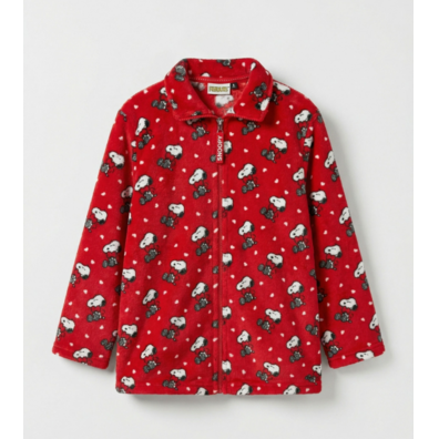 Bata corta cremallera chica coralina snoopy AZNAR INNOVA Rojo