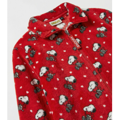Bata corta cremallera chica coralina snoopy AZNAR INNOVA Rojo