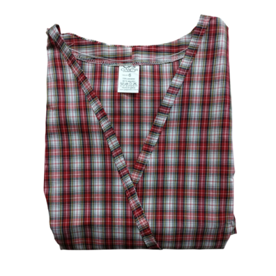 Mandilón mujer sisa botones bolsillos. Cuadros GASPAR Marrón