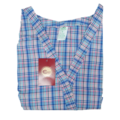 Mandilón mujer sisa botones bolsillos. Cuadros GASPAR Rosa