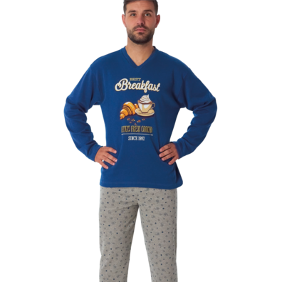 Pijama hombre desayuno DORMEN Azul