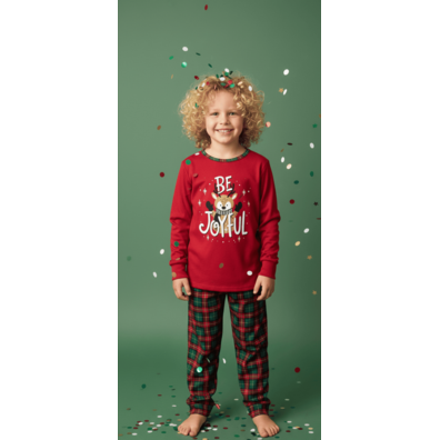 Pijama niño-niña navidad Entredos Rojo
