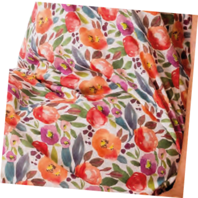 Camisola mujer hombrera algodón flores LENISS Naranja
