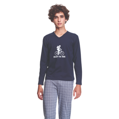 Pijama niño largo verano ASMAN Marino