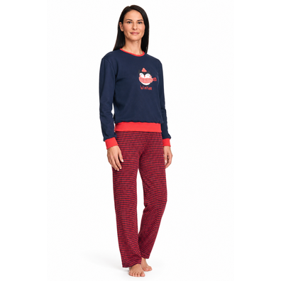 Pijama mujer pantalón cuadritos EVEN Marino