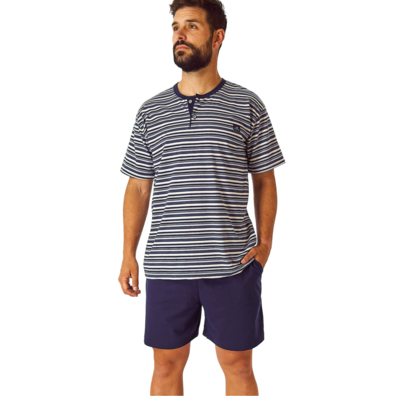 Pijama hombre corto verano DORMEN Azul