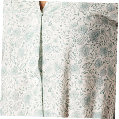 Bata mujer manga corta botones LENISS Verde agua