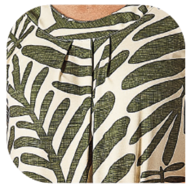 Playera mujer manga corta estampada LENISS Verde crudo