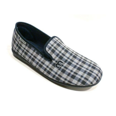 Zapatilla hombre cerrada cuadrados Muro Marino
