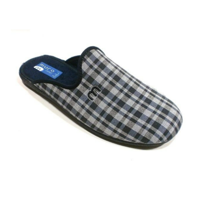 Zapatilla hombre descalza cuadros Muro Marino