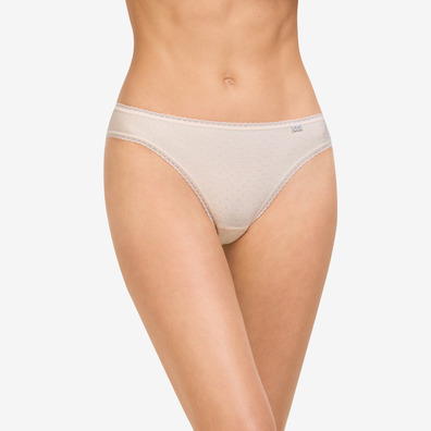 Bikini mujer algodón puntitos AVET Gris claro