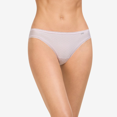 Bikini mujer algodón puntitos AVET Rosa palo