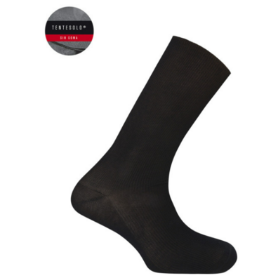 Calcetín hombre tentesolo algodón Punto Blanco Negro