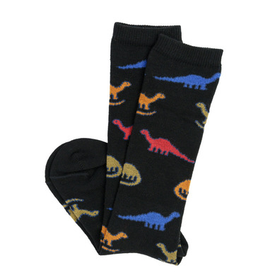 Calcetín niño alto dinosaurios algodón JC SOCKS Negro