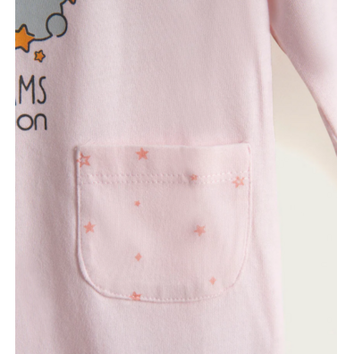 Pelele bebé algodón muñeco Don Algodón Rosa