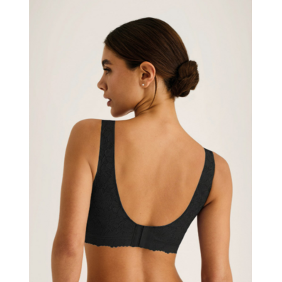 Sujetador mujer relleno sin aro tipo top SELMARK Negro