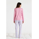 Pijama mujer largo verano pico algodón BELTY Rosa
