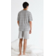 Pijama hombre corto tapeta  BELTY Gris claro