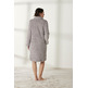 Bata mujer corta botones BELTY Gris claro