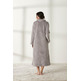 Bata mujer larga botones BELTY Gris claro