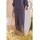 Pantalón mujer algodón verano BELTY Azul