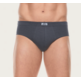 Slip hombre algodón cerrado dibujos SET Gris oscuro