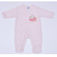 Pijama niña bebe entero algodón abierto  Mushler Rosa