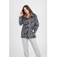 Bata mujer corta cremallera corazones TALAMAN Gris