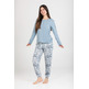 Pijama mujer largo viscosa TALAMAN Azul