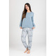 Pijama mujer largo viscosa TALAMAN Azul
