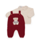 Conjunto bebé peto punto  JULIANA Granate